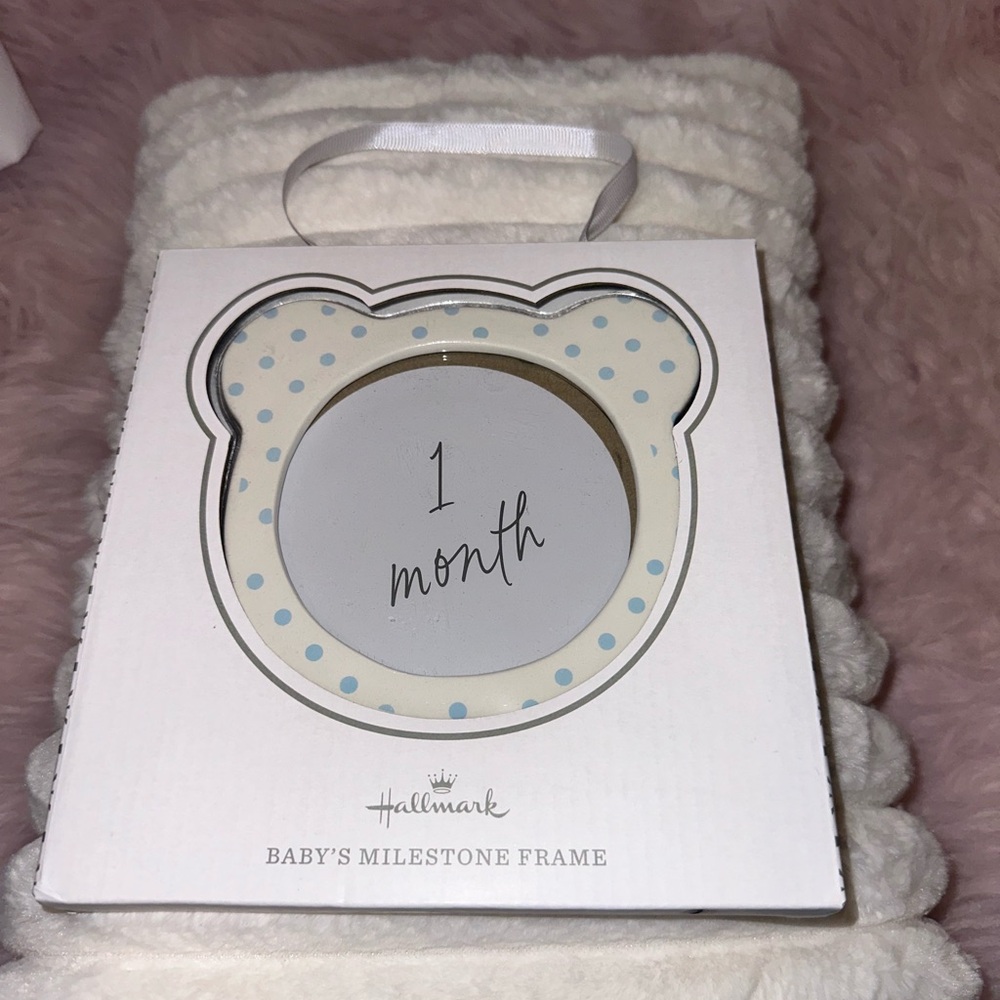 Hallmark Baby's Milestone Frame - White and Blue
